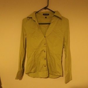 Express Design Studio light green button down Med.